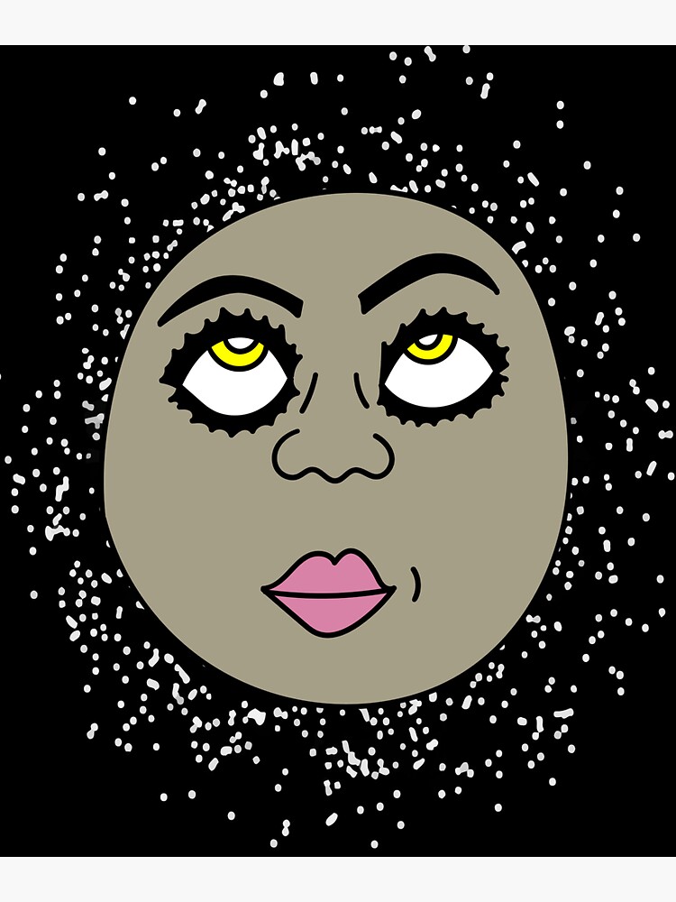 "Luminous Moon Half Moon Face" Sticker for Sale by flofin Redbubble