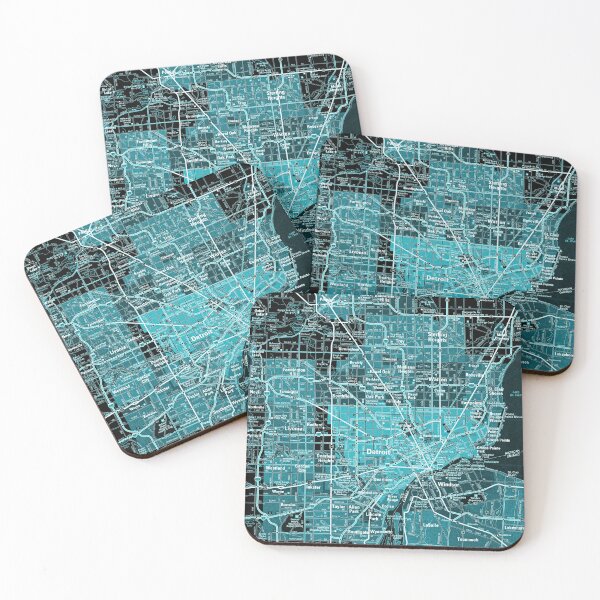 Item preview, Detroit Michigan road map designed and sold by Brent Zittel.