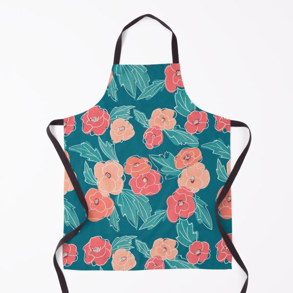 Item preview, Colorful Poppies florals doodle | mint green designed and sold by CarolFreire.