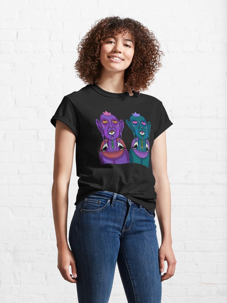 Alternate view of Third Eye Spiritual Twins Classic T-Shirt
