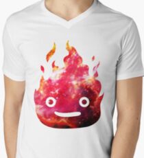 CALCIFER - Howl's Moving Castle Fire Men's V-Neck T-Shirt