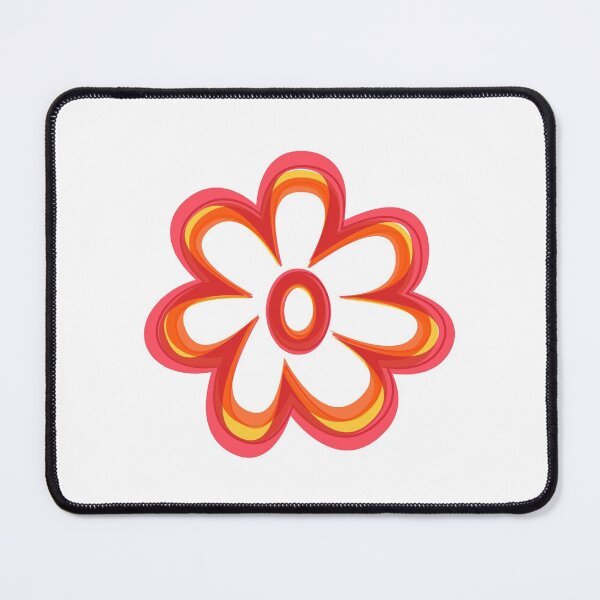 Item preview, Red orange flower on yellow designed and sold by Ninaeva.