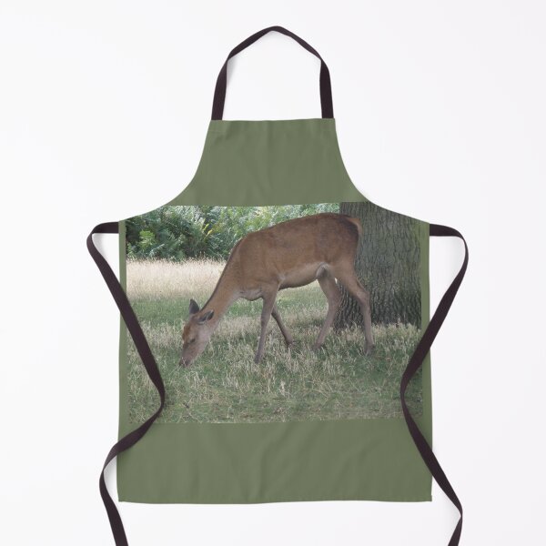 Item preview, Red Deer Grazing by A Tree Photograph designed and sold by naturegallery.