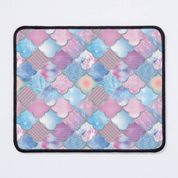 Item preview, Moroccan Scallops in Pink and Blue designed and sold by Pink Pineapple Works.