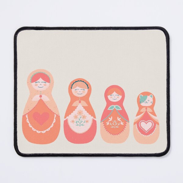 Item preview, Matrioskas and a kitty cat crowd designed and sold by CarolFreire.