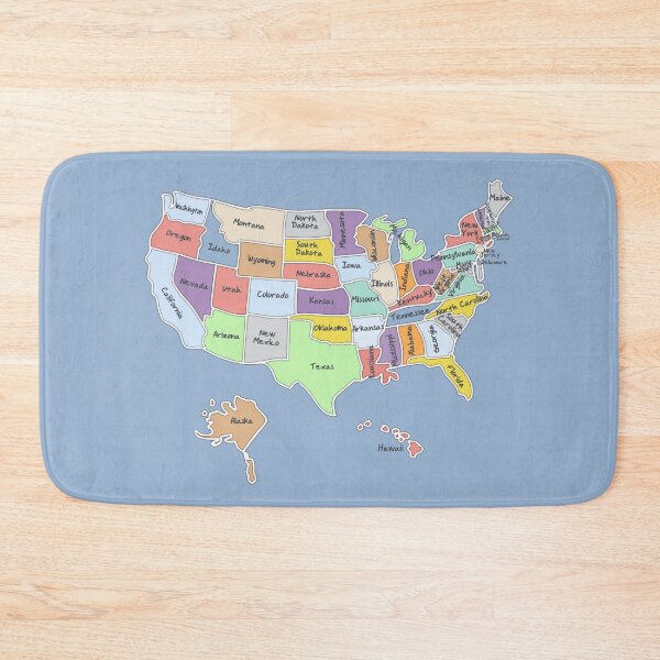Item preview, United States Map, Hand drawn with state names, US map designed and sold by mashmosh.