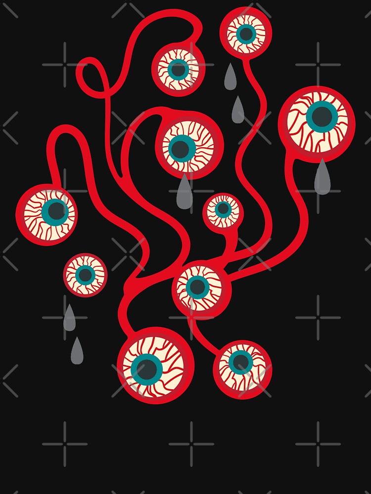 Thumbnail 7 of 7, Classic T-Shirt, CREEPY SPOOKY EYEBALLS for HALLOWEEN - UnBlink Studio by Jackie Tahara designed and sold by unblink.