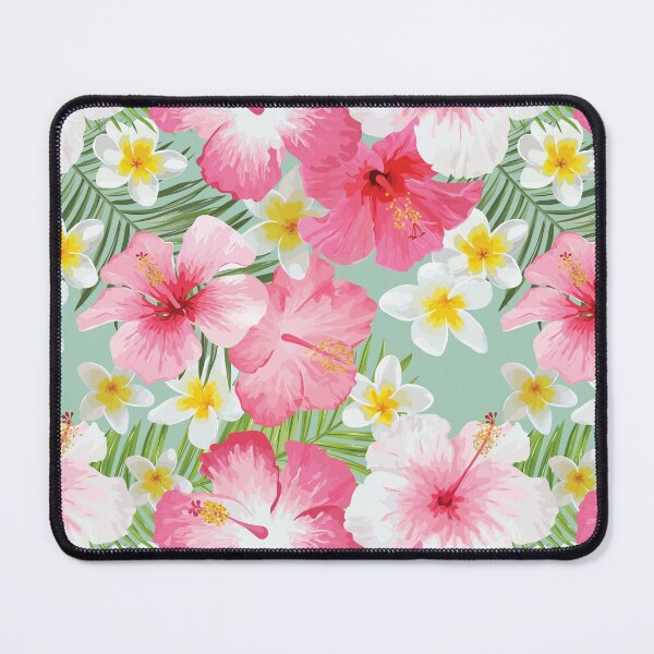 Item preview, Tropical Hibiscus and Plumeria Flowers designed and sold by Pink Pineapple Works.