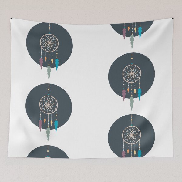 Item preview, Colorful illustration of Indian Dream Catcher. Flat boho style. American Indians amulet . designed and sold by KsuWonder.