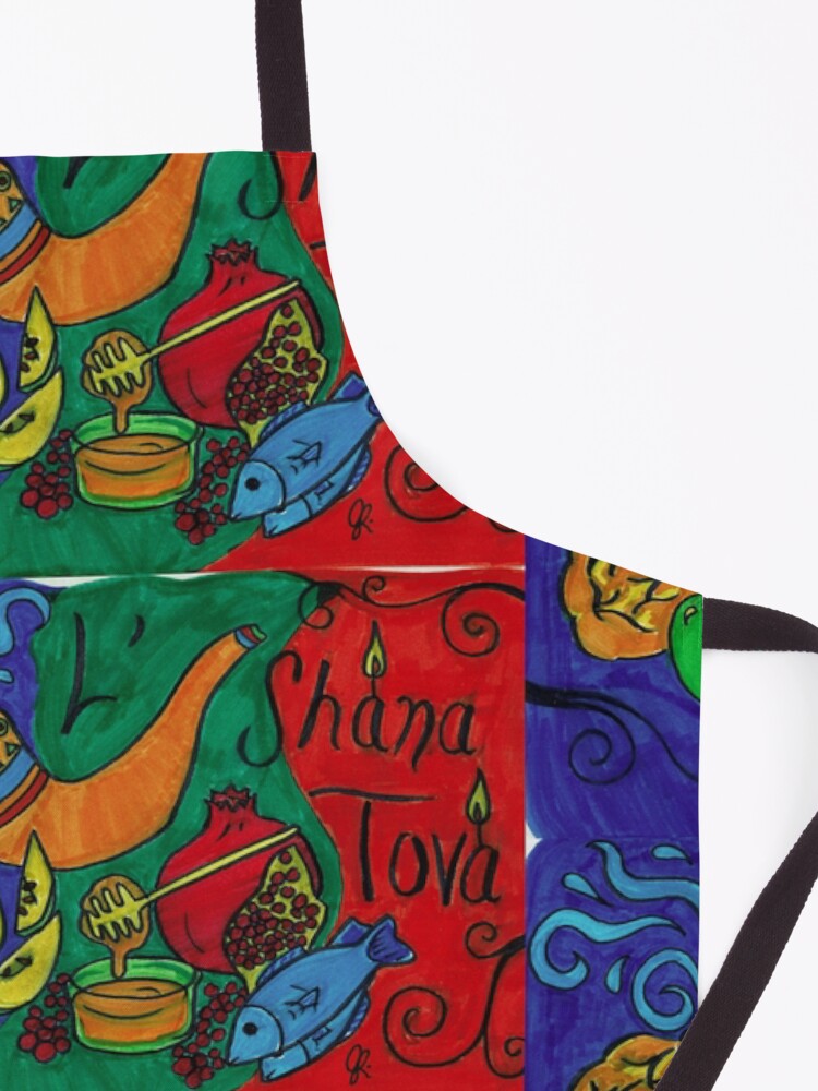 Alternate view of L'Shana Tova Happy Rosh Hashanah Greeting Card Apron