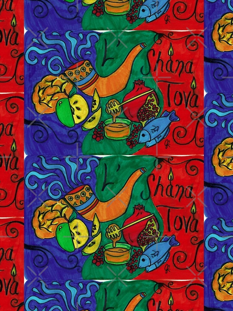 L'Shana Tova Happy Rosh Hashanah Greeting Card by joeypokes
