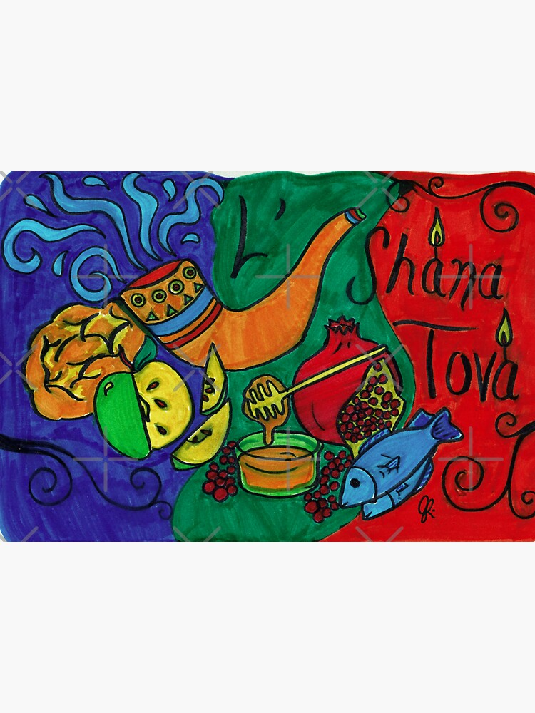L'Shana Tova Happy Rosh Hashanah Greeting Card by joeypokes