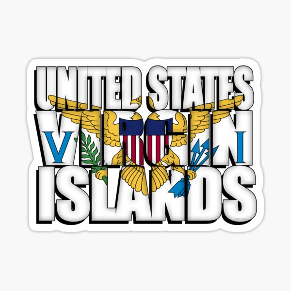 Rustic Distressed Virgin Islands Flag Circle Bumper Window Sticker