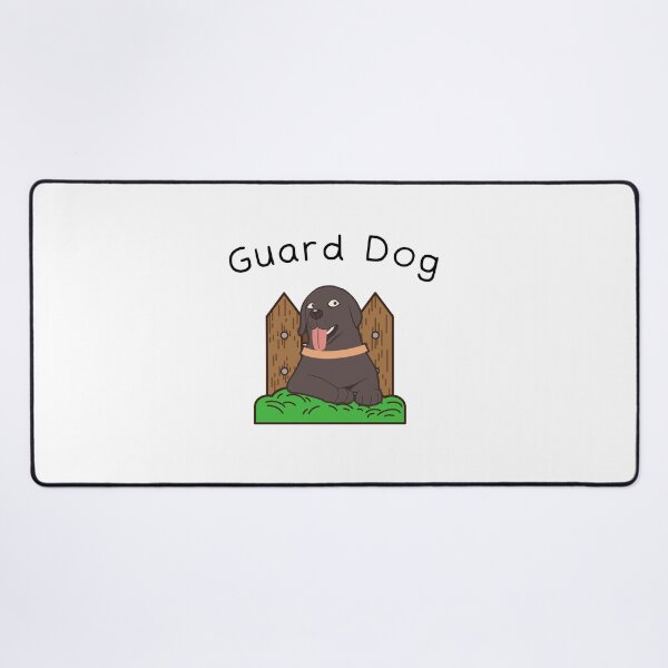 Item preview, Black Guard Dog In Front Of The Wooden Fence  designed and sold by kucingmaikan.