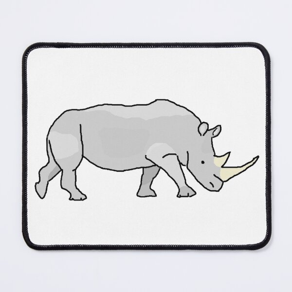 Item preview, White Rhino Cartoon Animal designed and sold by RevolutionInPaint.