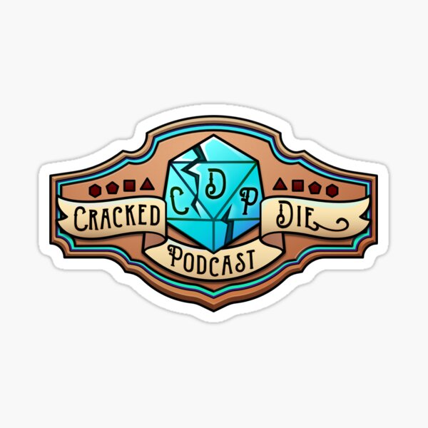 Cracked Die Podcast Logo Sticker