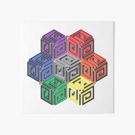 fibocube tesseract Art Board Print