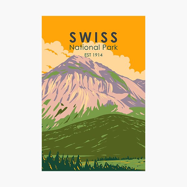Item preview, Swiss National Park Switzerland Vintage designed and sold by KrisSidDesigns.
