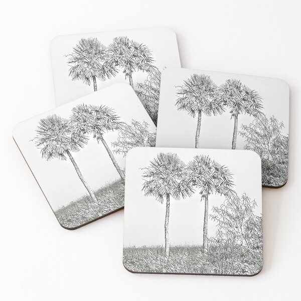 Item preview,  Palm trees BW designed and sold by Greengardens36.