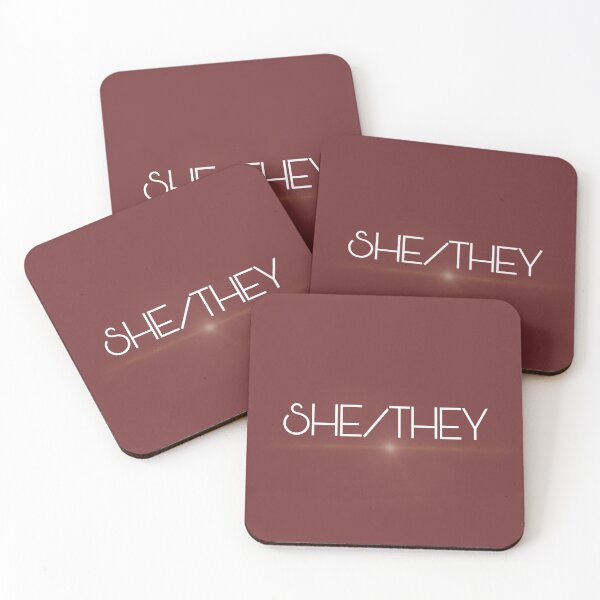 Item preview, she/they pronouns designed and sold by wowwren.