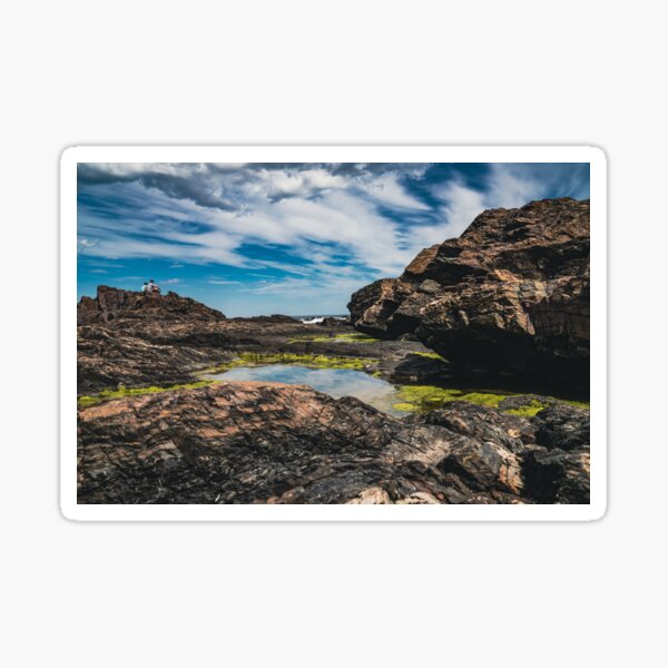 Rocks On The Water - Ogunquit Maine Sticker