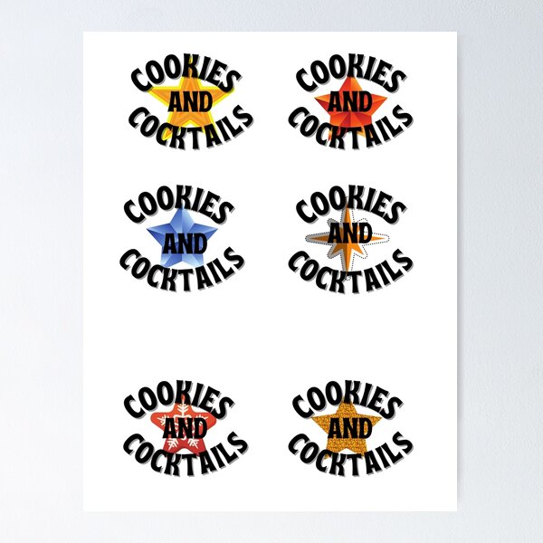 Item preview, Christmas Cookies and Cocktails Sticker Packs and lots of Other Wonderful Products Great Gifts designed and sold by NelleD.