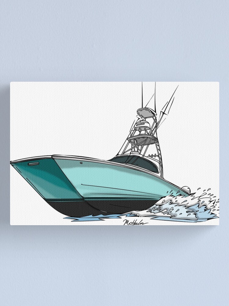 Freeman Merrit boat works Center Console Sports Fish | Canvas Print