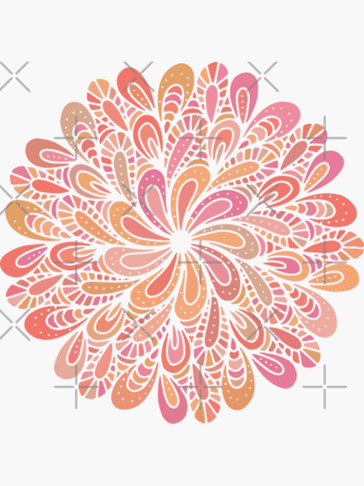 Pink Art Sticker By Moni3572 Redbubble