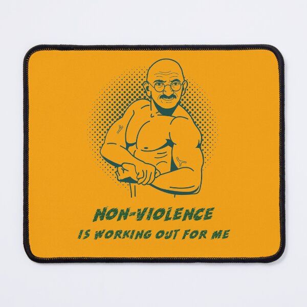 Item preview, Gandhi: Non-Violence Workout. Funny Workout Satire designed and sold by Rebel-Design.
