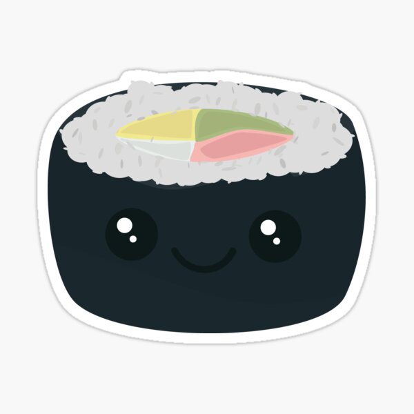 Smiling Sushi Stickers | Redbubble