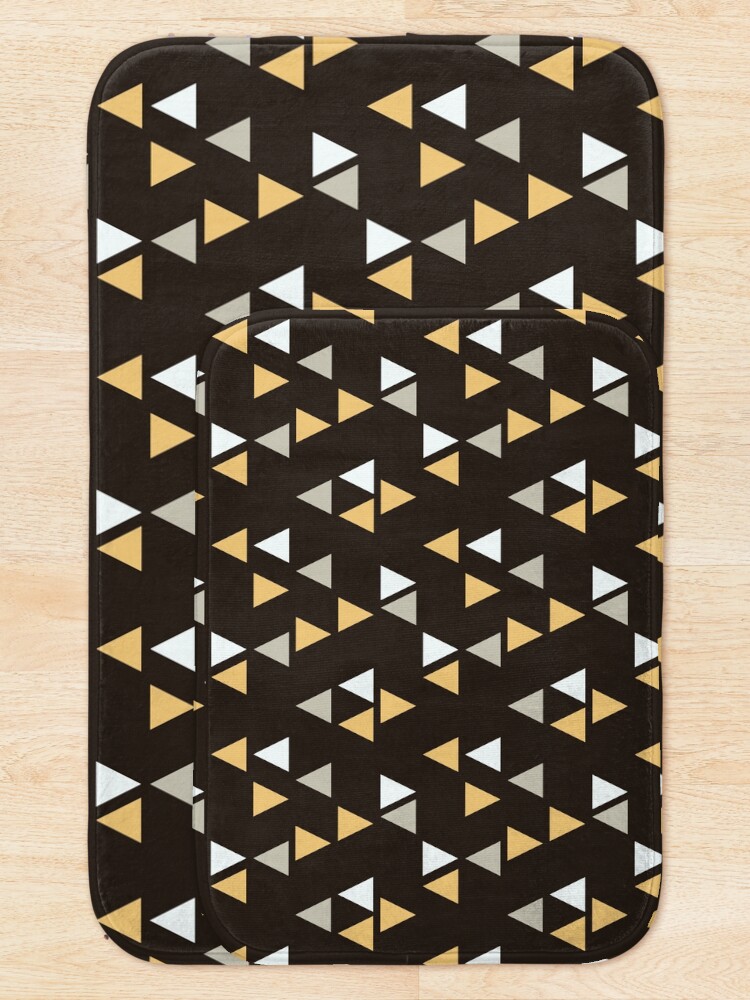 Thumbnail 5 of 6, Bath Mat, Minimal Colorful Abstract Pattern designed and sold by ExploreTheStore.