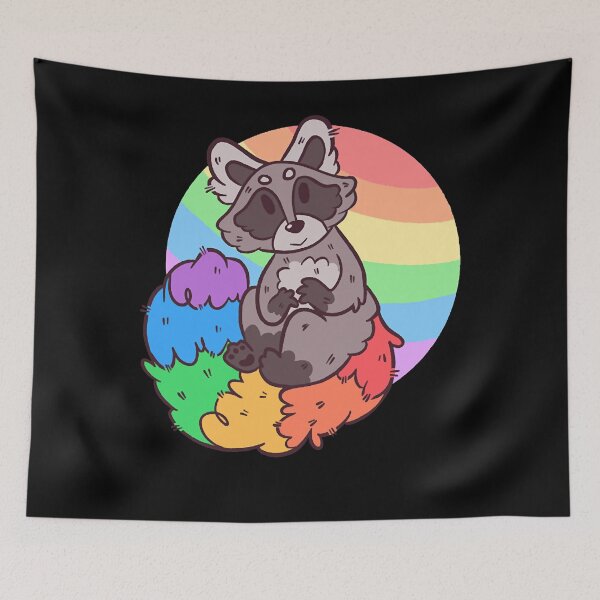 Item preview, Smiling Pride Raccoon RAINBOW Classic designed and sold by SeattlePietz.
