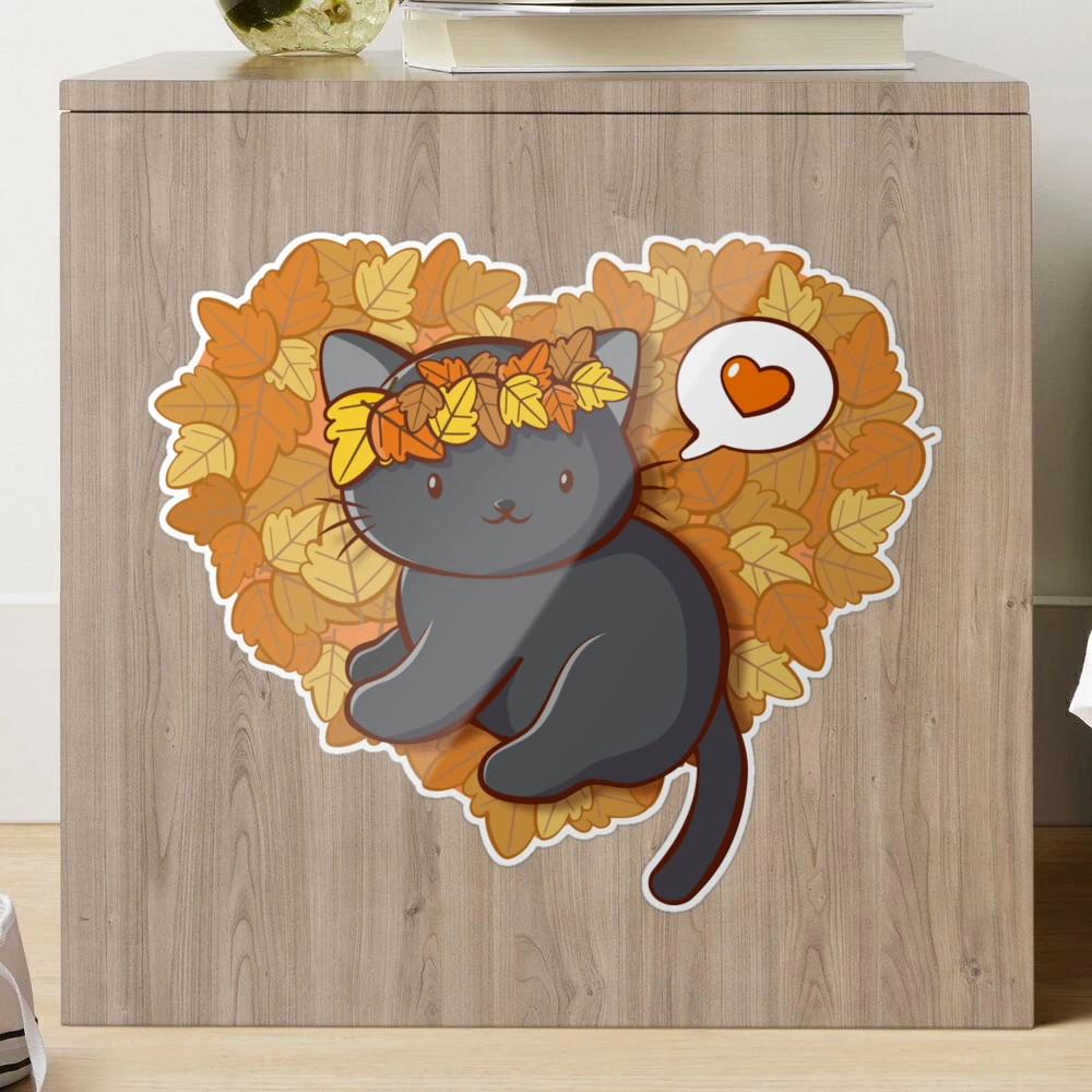Cute Cats and Fall Leaves Kawaii Stickers – Irene Koh Studio