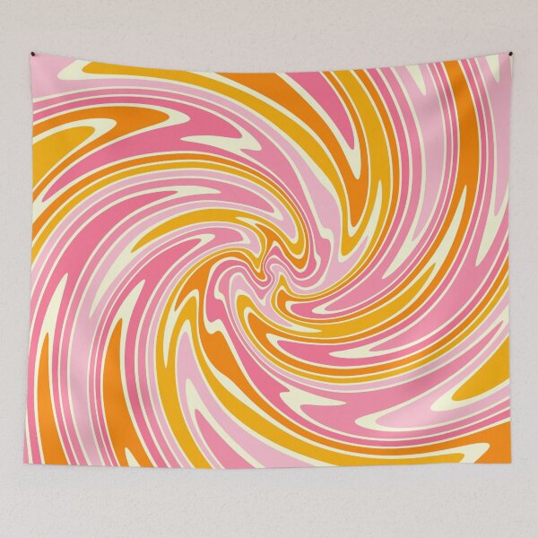 Item preview, Seventies Fun Abstract Orange Pink designed and sold by trajeado14.