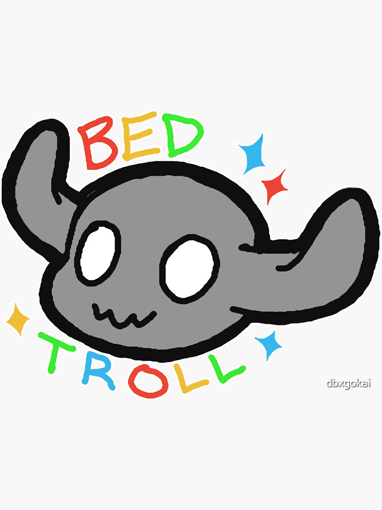 Bed Troll Head Sticker Sticker For Sale By Dbxgokai Redbubble 