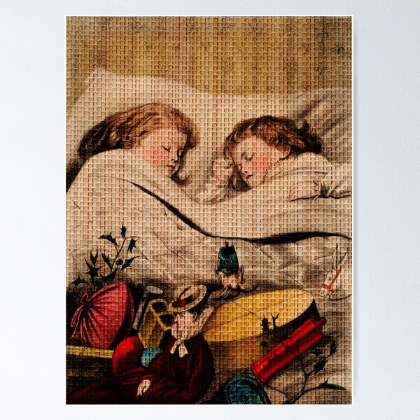 Item preview, Santa Clause Surprise Sleeping Children Merry Christmas designed and sold by LashCreations.