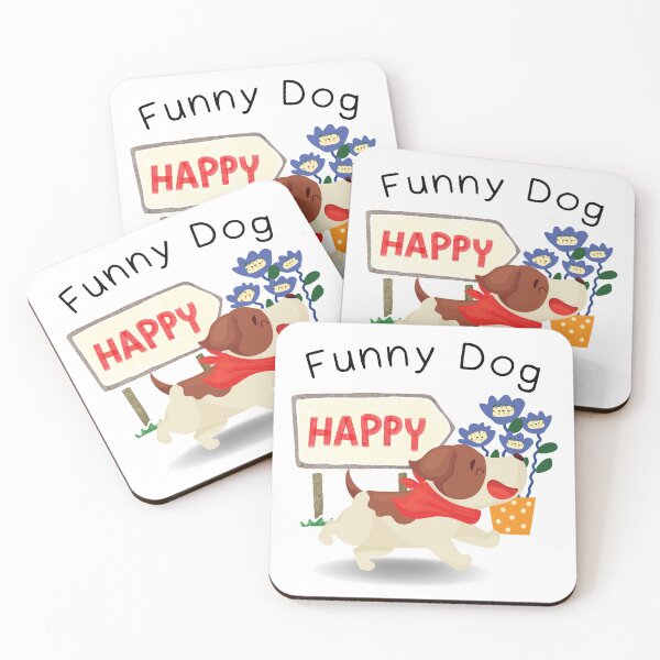 Item preview, Funny White Brown Dog Running With Happiness designed and sold by kucingmaikan.
