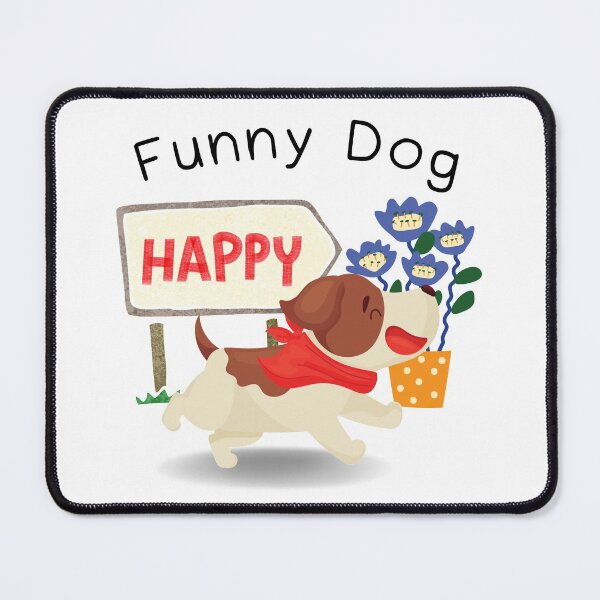 Item preview, Funny White Brown Dog Running With Happiness designed and sold by kucingmaikan.