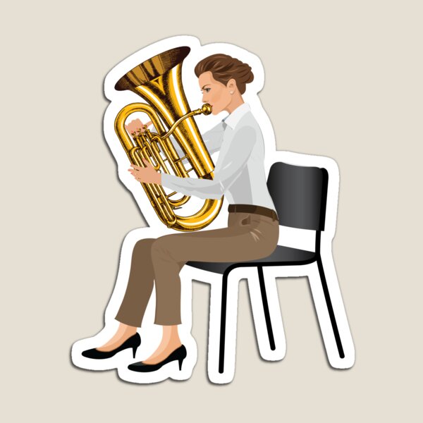 Item preview, Tuba Girl, Female Brass, Concert Band, Classical Music, Tuba Player designed and sold by Erika Gates.