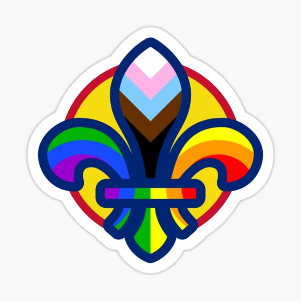 Progress Pride Fleur-de-lis Sticker