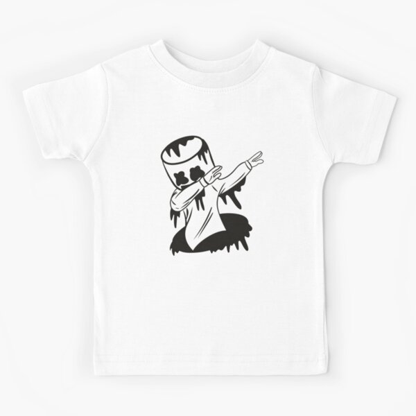 Clothing Unisex Kids Clothing Tops & Tees Boys & Girls T-Shirt Kids Marshmello T Shirt White with Black Logo 