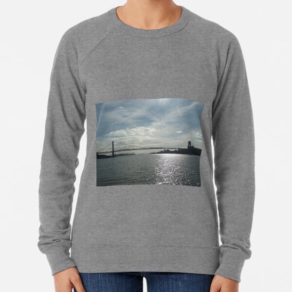 George Washington Bridge, Hudson River, New York City Lightweight Sweatshirt