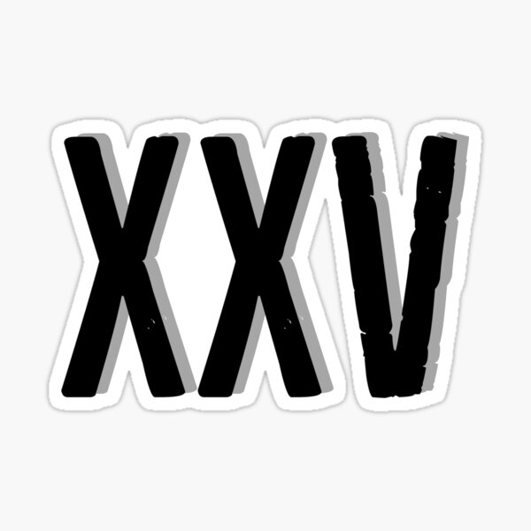 Xxv Number In English Meaning