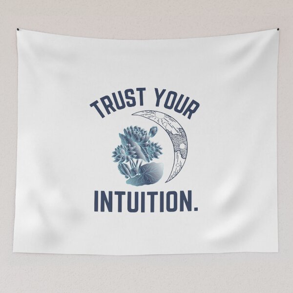 Item preview, Trust your intuition - traditional tattoo moon lotus third eye tarot design designed and sold by theslowdown.