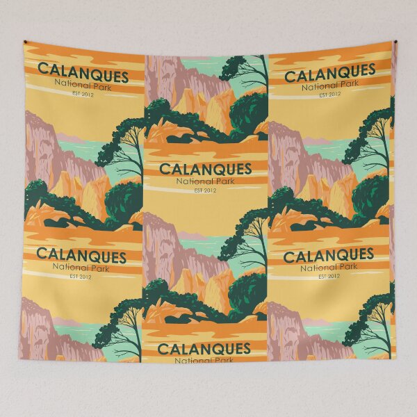 Item preview, Calanques National Park France Vintage designed and sold by KrisSidDesigns.