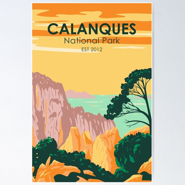 Item preview, Calanques National Park France Vintage designed and sold by KrisSidDesigns.