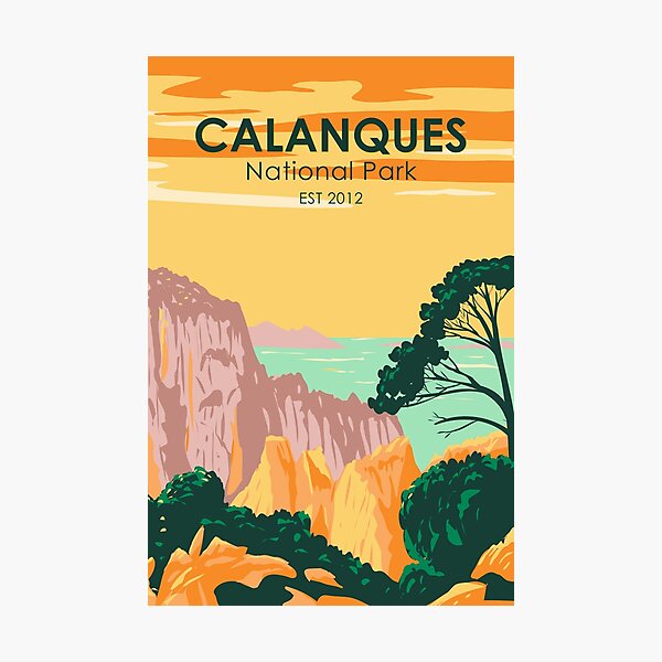 Item preview, Calanques National Park France Vintage designed and sold by KrisSidDesigns.