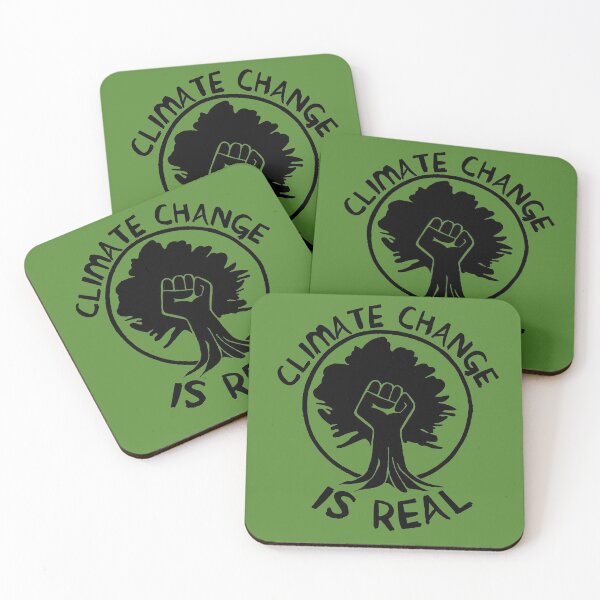 Item preview, Climate Change Is Real Raised Fist - Environmentalism, Global Warming, Save The Earth, Eco-Socialism, Leftist designed and sold by SpaceDogLaika.