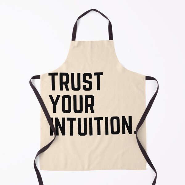 Artikelvorschau, Vertrauen Sie Ihrer Intuition - inspirierendes Zitat-Schriftdesign entworfen und verkauft von theslowdown.