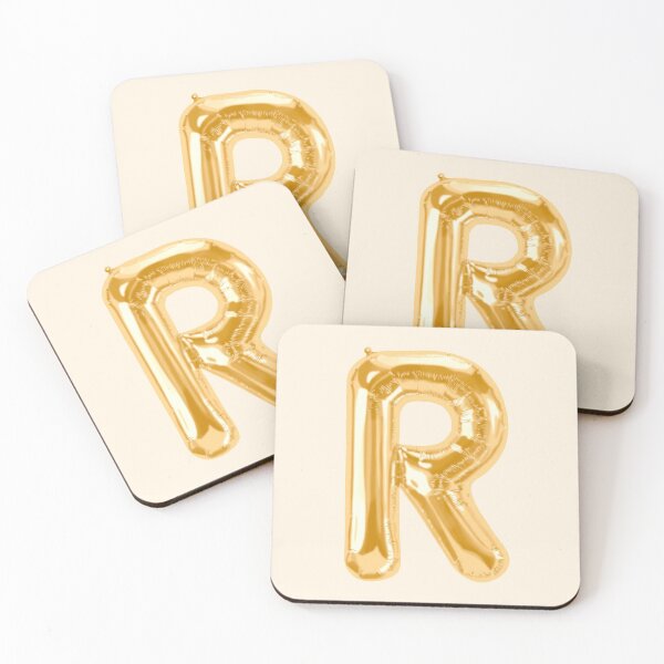 Item preview, gold foil “R” balloon designed and sold by holla-.